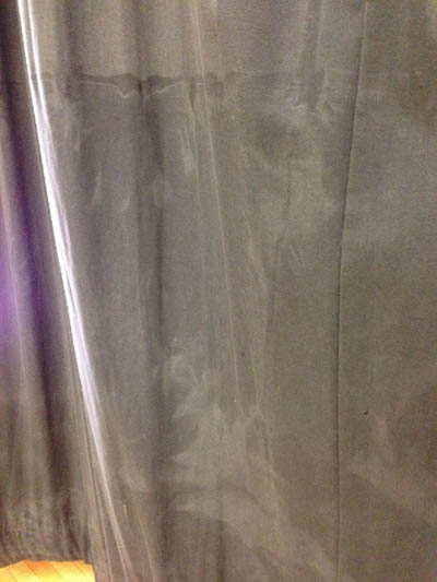 Dry cleaning drapery results